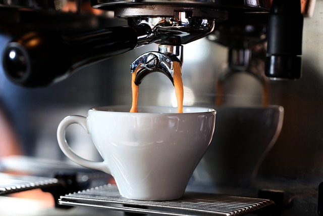 Professional barista crafting specialty coffee